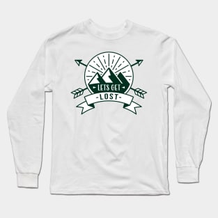 Let's Get Lost Adventure Mountain Camping Long Sleeve T-Shirt